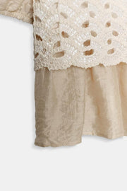 Top contrasté au crochet