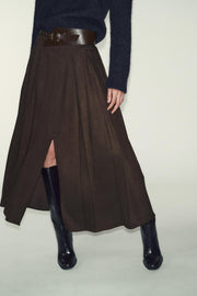 Jupe midi avec ceinture