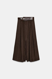 Jupe midi avec ceinture