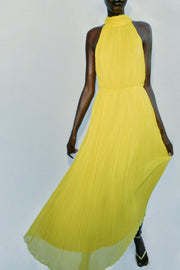 Robe midi plissée