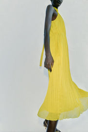 Robe midi plissée
