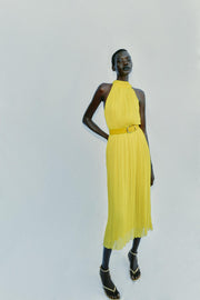 Robe midi plissée