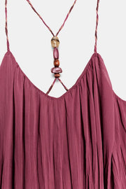 Robe fluide à perles