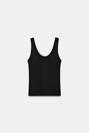 T-shirt contrasté à bretelles