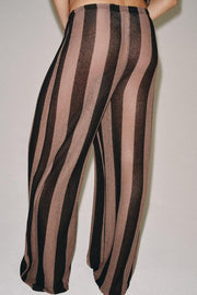 Pantalon texturé à rayures