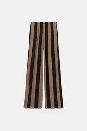 Pantalon texturé à rayures