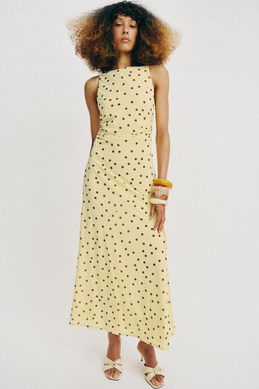 Robe fluide à pois