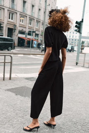 Top à manches bouffantes