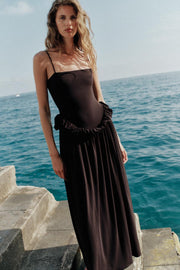 Robe peplum à volume