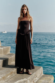 Robe peplum à volume