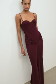Robe corset drapée