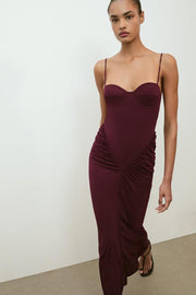 Robe corset drapée