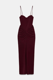 Robe corset drapée