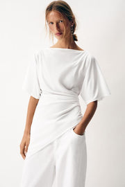 Top drapé asymétrique