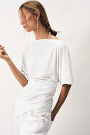 Top drapé asymétrique