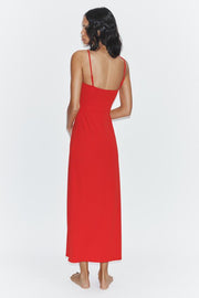 Robe midi fluide à bretelles