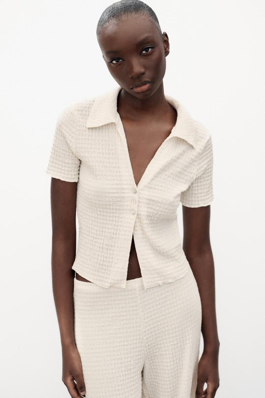 Veste courte texturée
