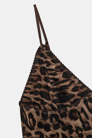 Top en tulle imprimé animalier