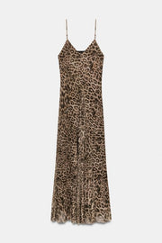 Robe en tulle imprimé animalier