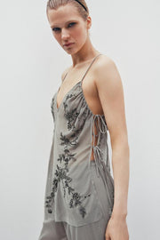 Top brodé à sequins