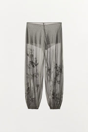 Pantalon bouffant brodé