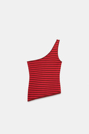 Top asymétrique à rayures