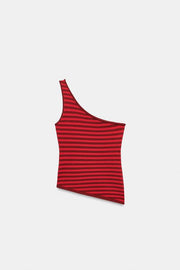 Top asymétrique à rayures