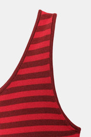 Top asymétrique à rayures