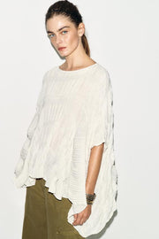Top effet cape texturé