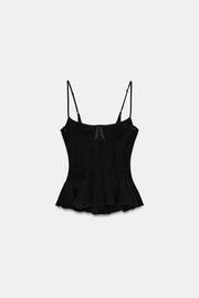 Corset en tulle à volants