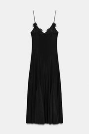 Robe midi à fleurs en tulle