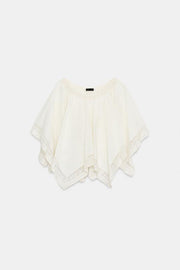 Top effet cape en dentelle