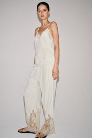 Pantalon style pyjama en dentelle ZW Collection