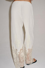 Pantalon style pyjama en dentelle ZW Collection