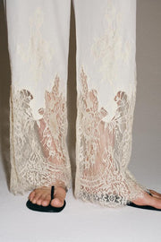 Pantalon style pyjama en dentelle ZW Collection