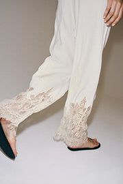 Pantalon style pyjama en dentelle ZW Collection