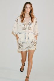 Short brodé en lin ZW Collection