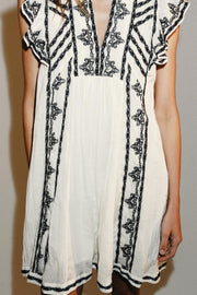 Robe brodée contrastée ZW Collection