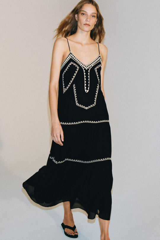 Robe longue brodée ZW Collection