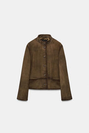 Blouson 100 % cuir ZW Collection Édition limitée