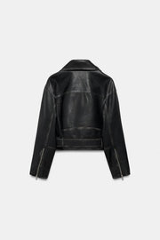 Veste biker en cuir ZW Collection Édition limitée