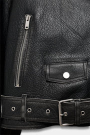 Veste biker en cuir ZW Collection Édition limitée