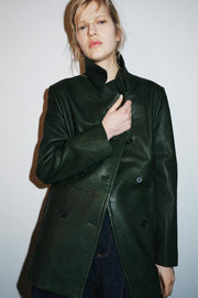 Blazer croisé en cuir ZW Collection Édition limitée