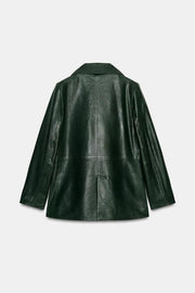 Blazer croisé en cuir ZW Collection Édition limitée