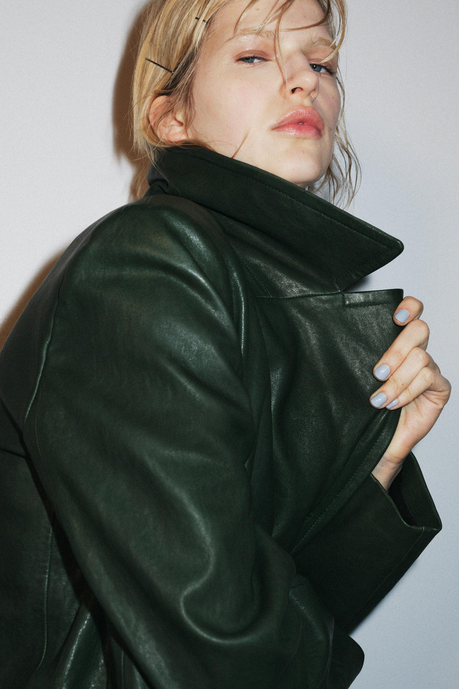Blazer croisé en cuir ZW Collection Édition limitée