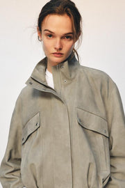 Veste en cuir suédé ZW Collection Édition limitée