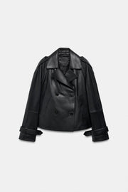 Blouson 100 % cuir ZW Collection Édition limitée