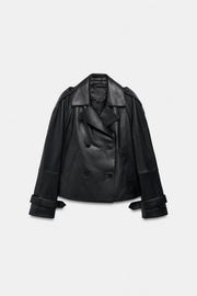 Blouson 100 % cuir ZW Collection Édition limitée