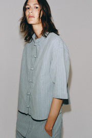 Veste en denim à brandebourgs ZW Collection