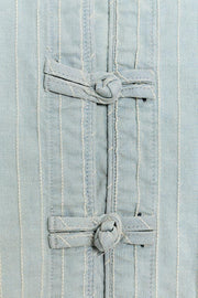 Veste en denim à brandebourgs ZW Collection